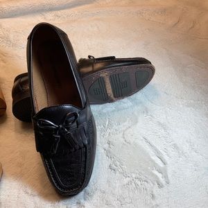 Johnston and Murphy’s black dress shoes